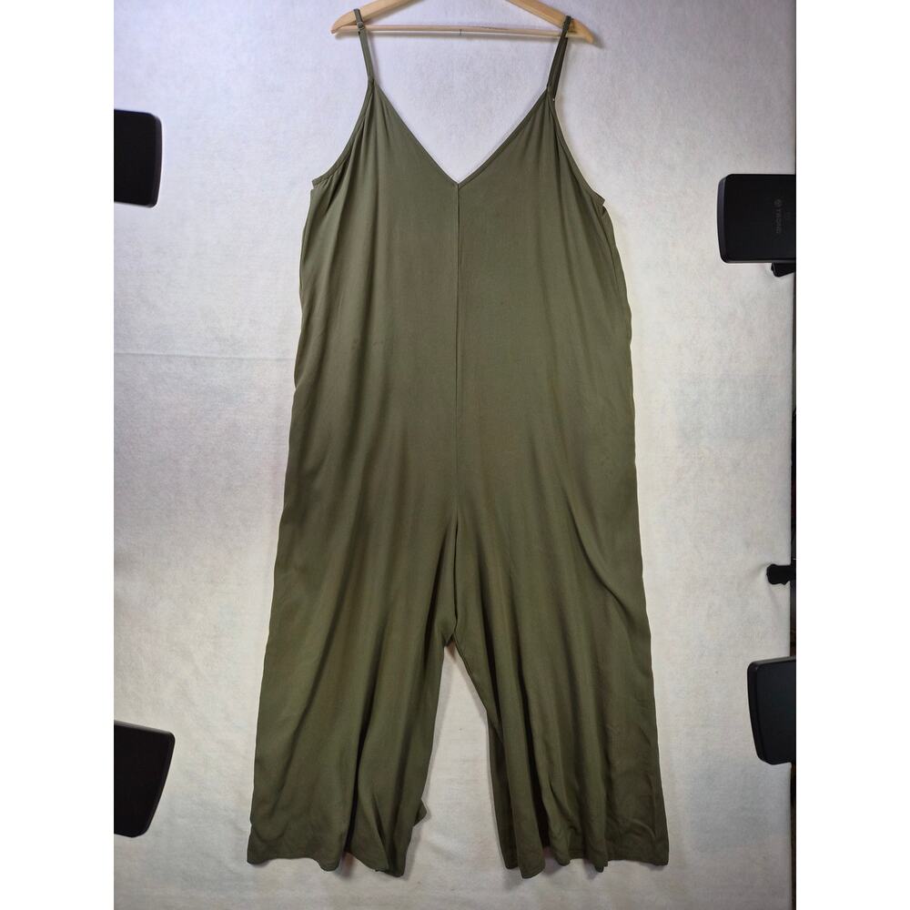 Wide Leg Romper Baggy Casual Streetwear Olive Green sz XL #2165